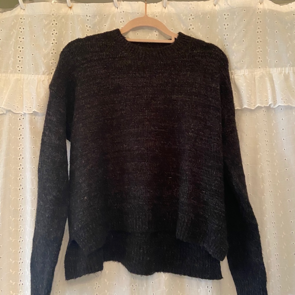 black sweater